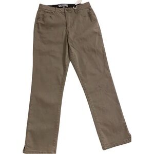 Wit & Wisdom Womens Army Khaki Green Elastic Ab Ankle New size 4